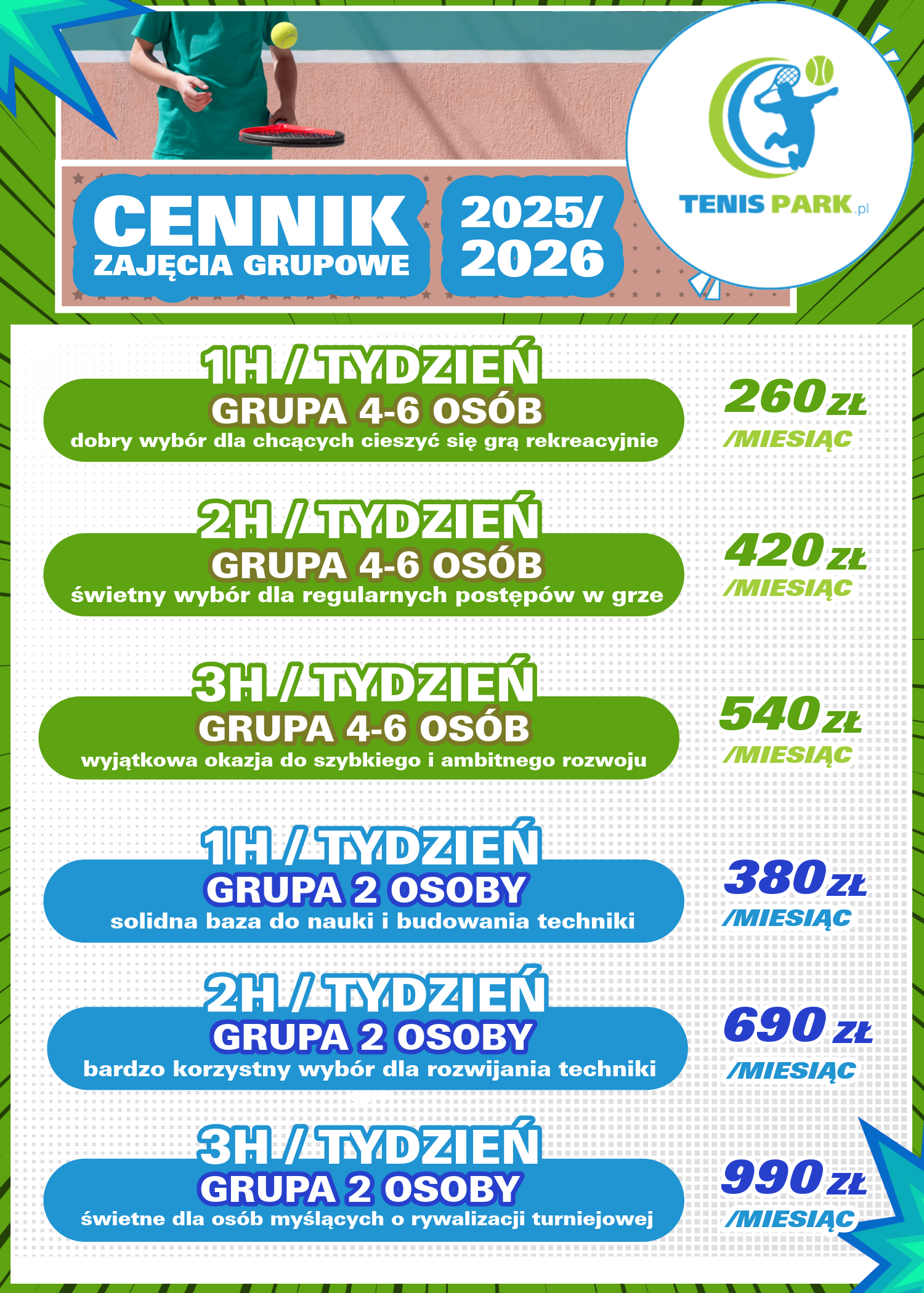 Cennik zimowy 2025/2026